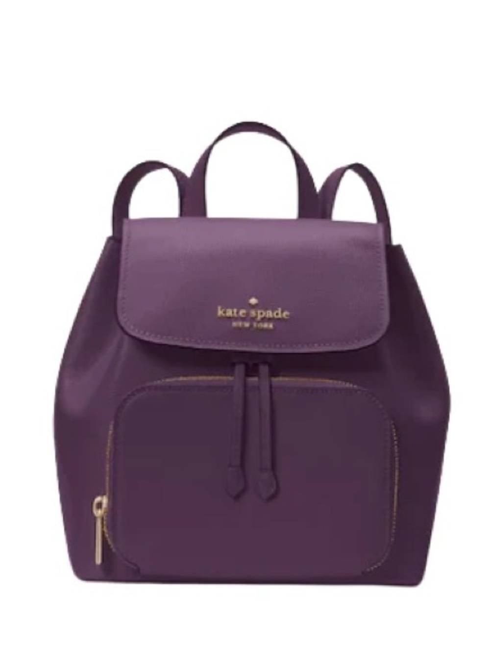 Kate Spade Purple Leather Darcy Flap Backpack $398